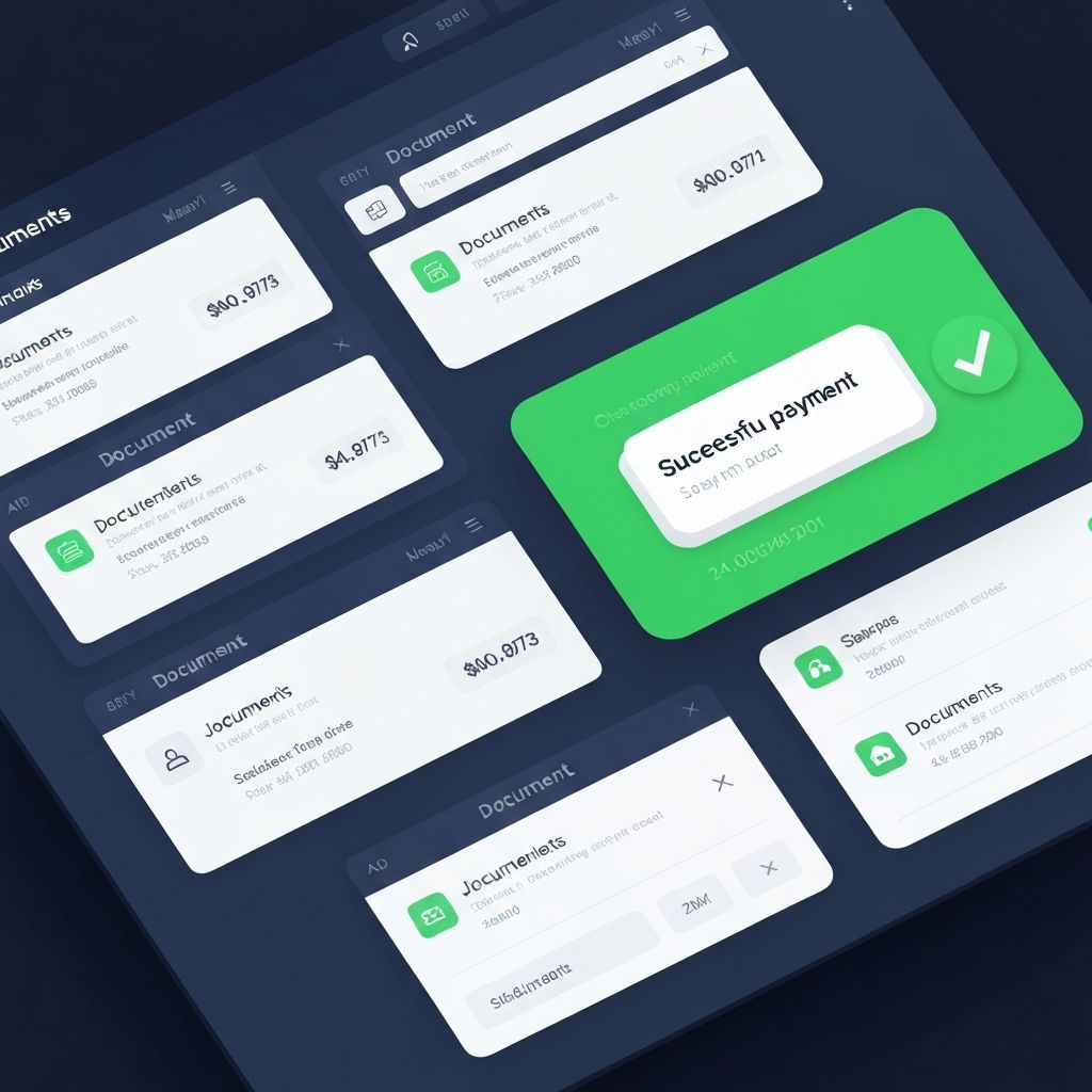 AI-powered dashboard displaying organized documents with summaries and action tags